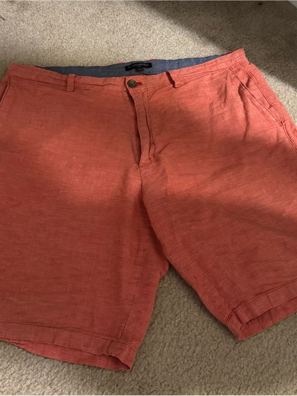 Banana Republic Coral Linen-Blend Men's Shorts